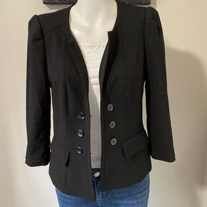 White House Black Market Suit Jacket Women's Size 6 Solid Black